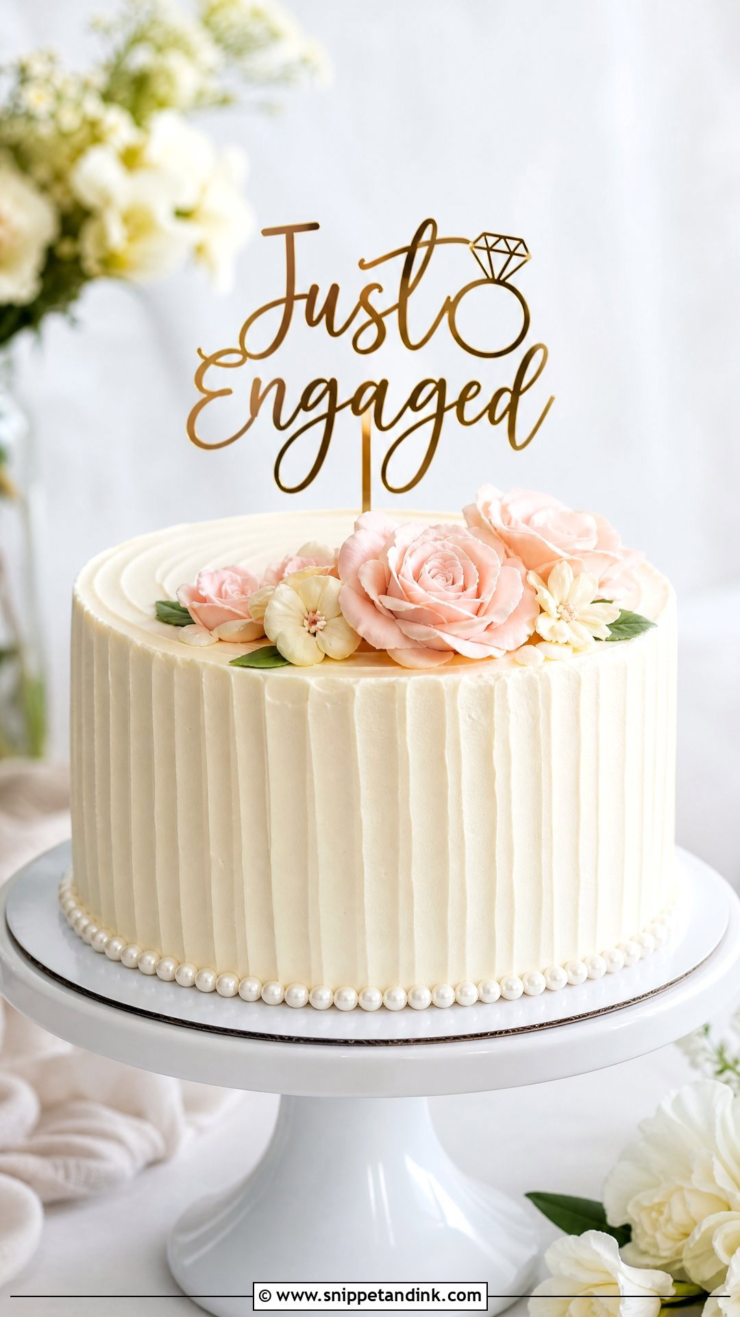 Buttercream Engagement Cake - Snippet and Ink - 20 Simple Engagement Cake Designs
