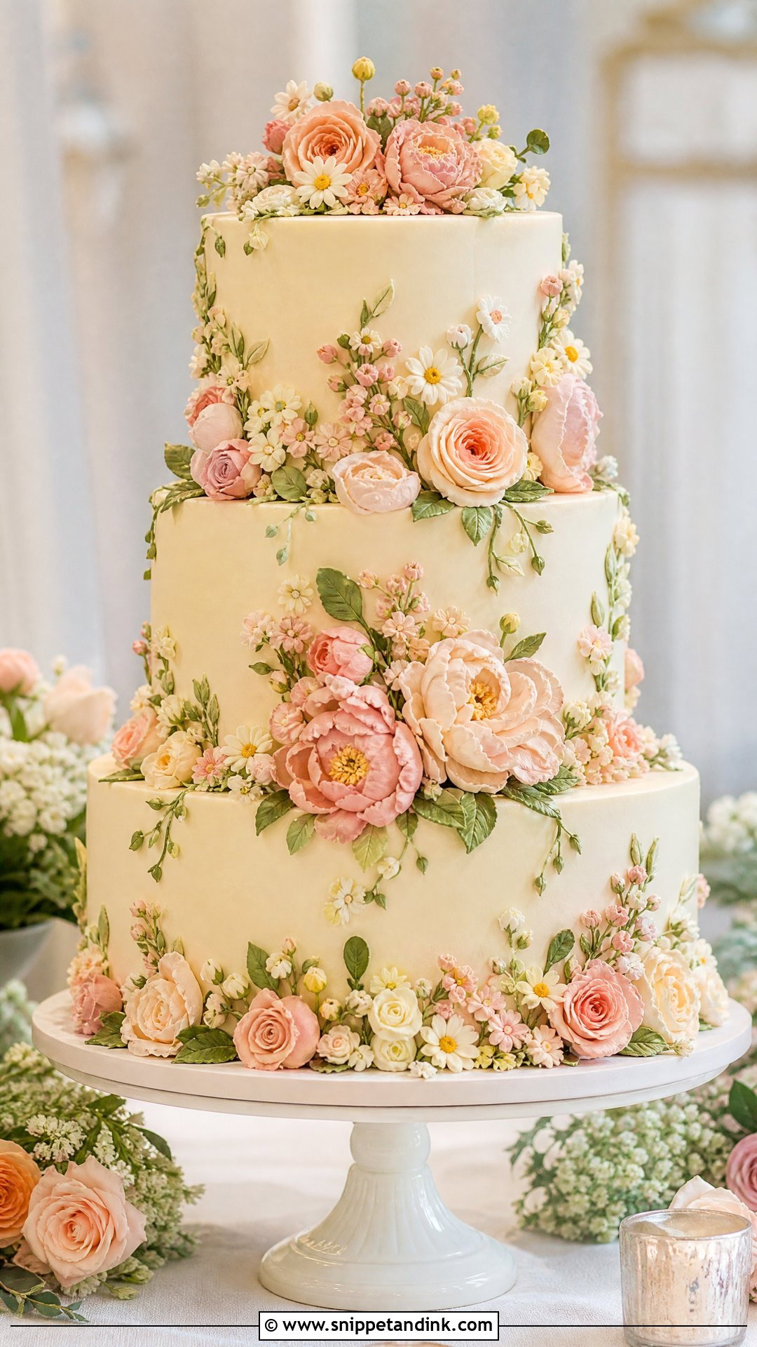 Buttercream Flower Wedding Cake - Snippet and Ink - 25 Big Cake Design Ideas for Wedding