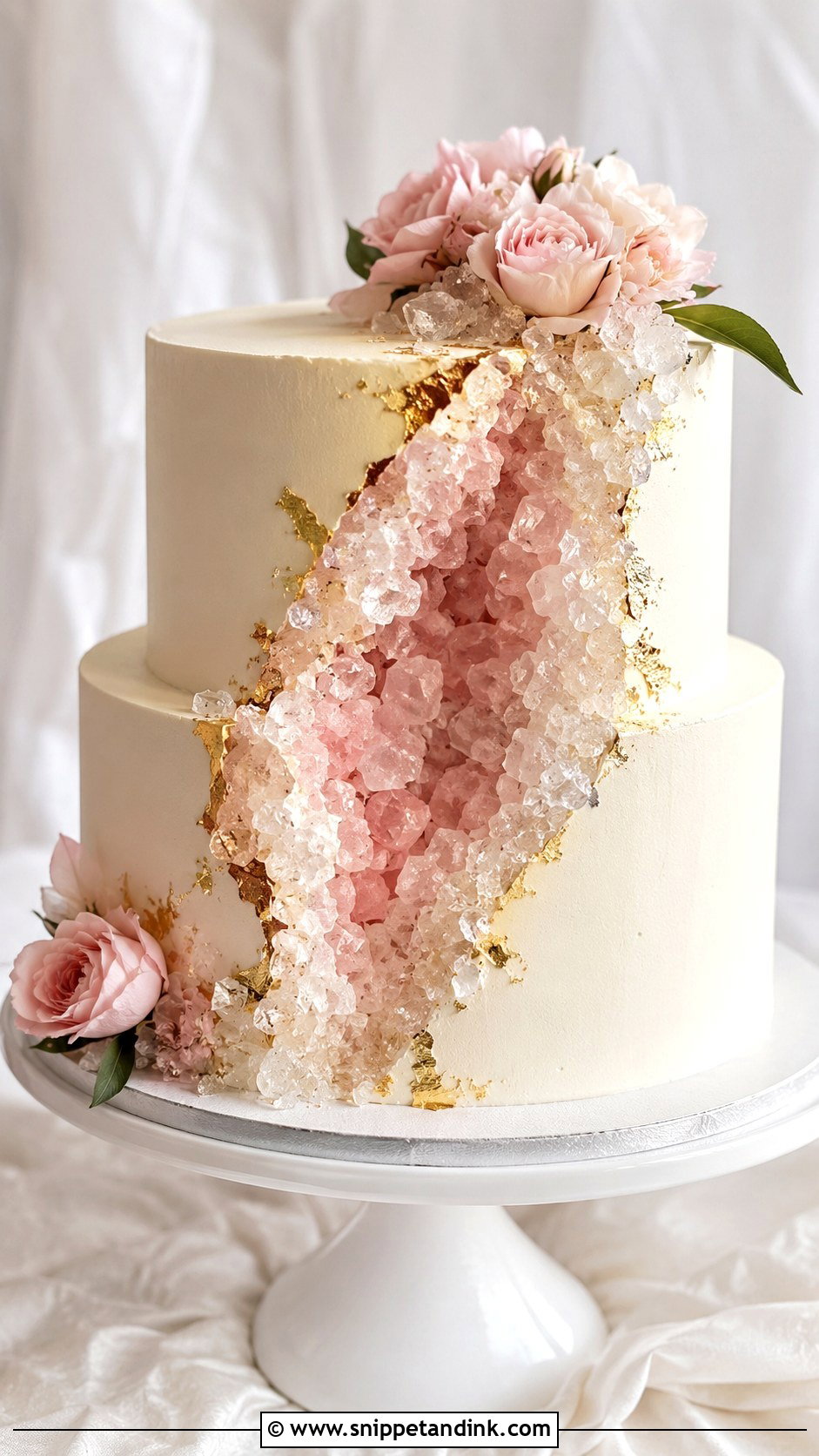 Buttercream Geode Wedding Cake - Snippet and Ink - 30 Geode Wedding Cakes
