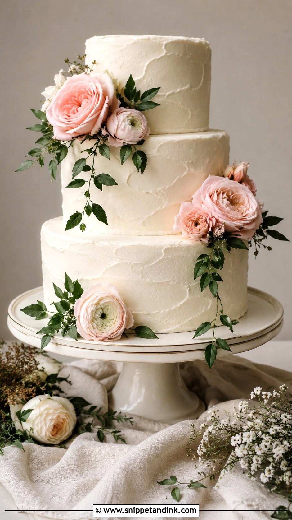 Buttercream Style Dummy Wedding Cake - Snippet and Ink - 20 Dummy Cake Designs for Wedding