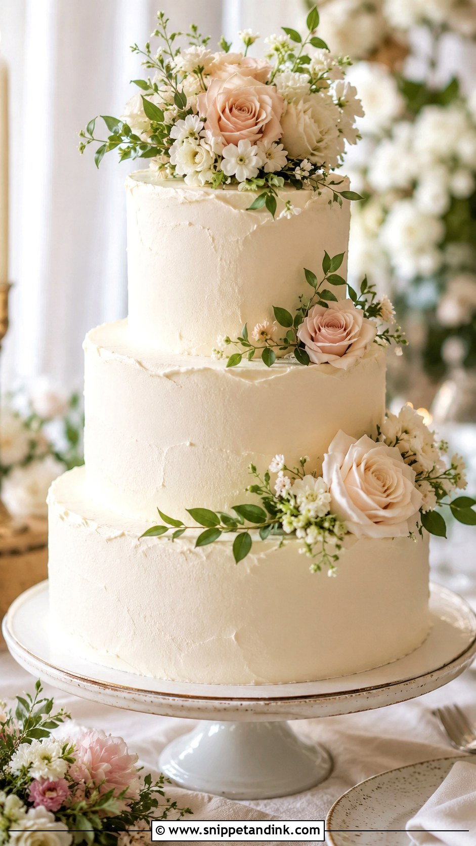 Buttercream Wedding Cake - Snippet and Ink - 20 Classic Wedding Cake Ideas