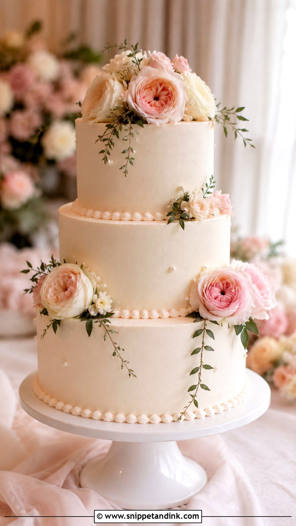 Buttercream Wedding Cake - Snippet and Ink - 20 Pretty Cakes for Wedding