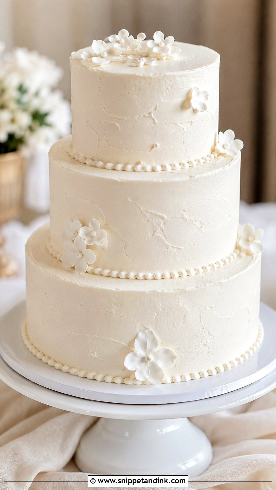 Buttercream Wedding Cake - Snippet and Ink - 20 Simple Deco Cake Ideas for Wedding