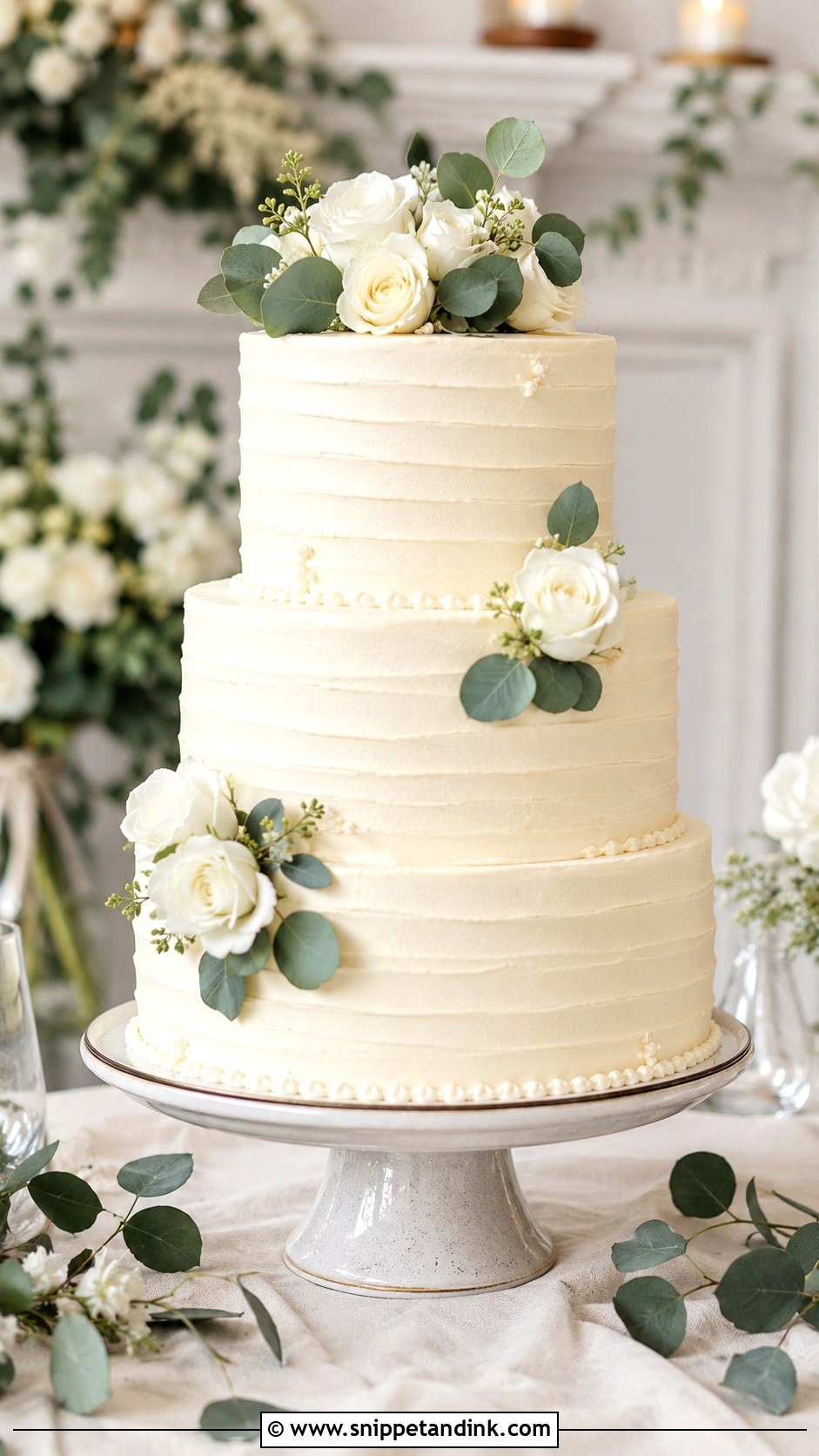 Buttercream Wedding Cake - Snippet and Ink - 20 Classical Wedding Cake Ideas