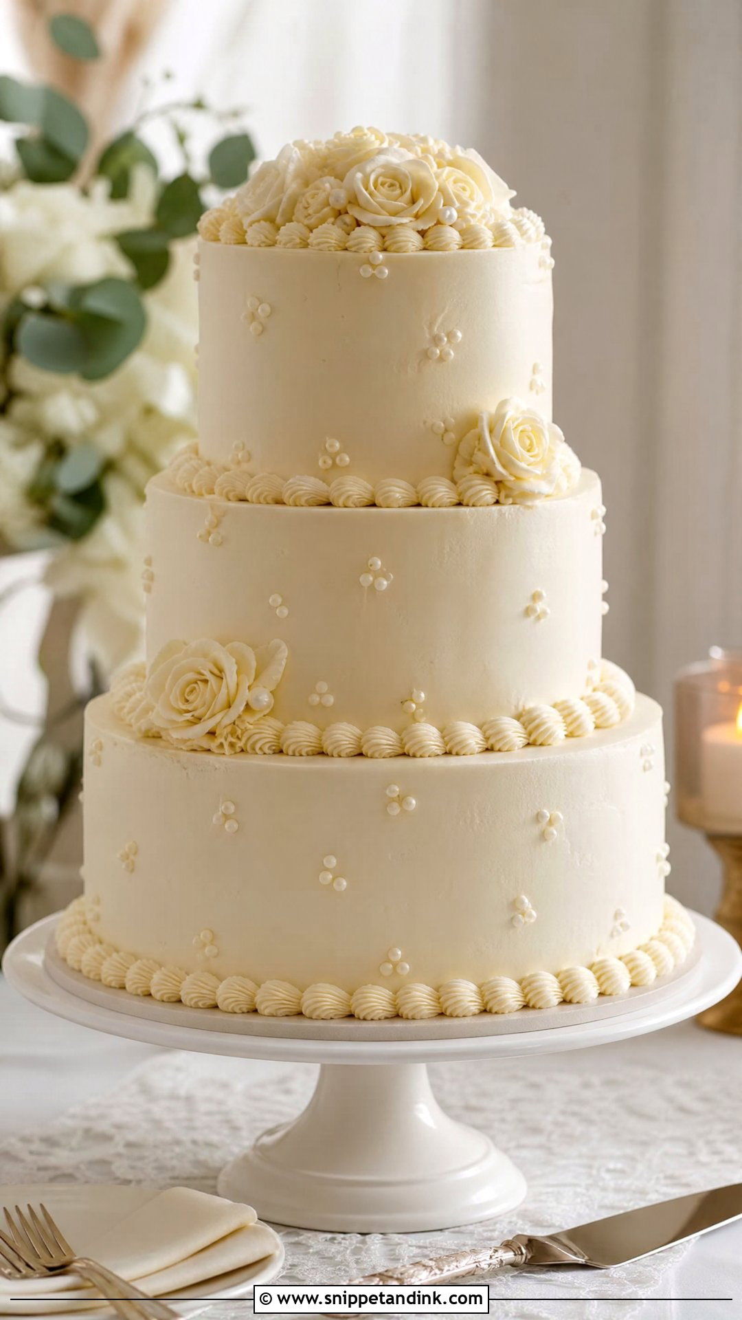 Buttercream Wedding Cake - Snippet and Ink - 25 Traditional Wedding Cake Ideas
