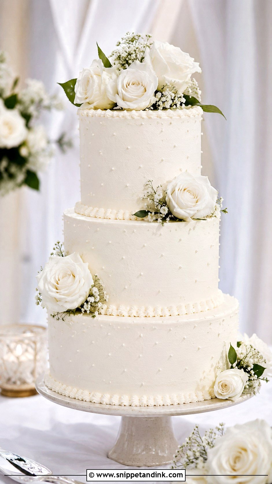 Buttercream Wedding Cake - Snippet and Ink - 20 Elegant Wedding Cake Designs