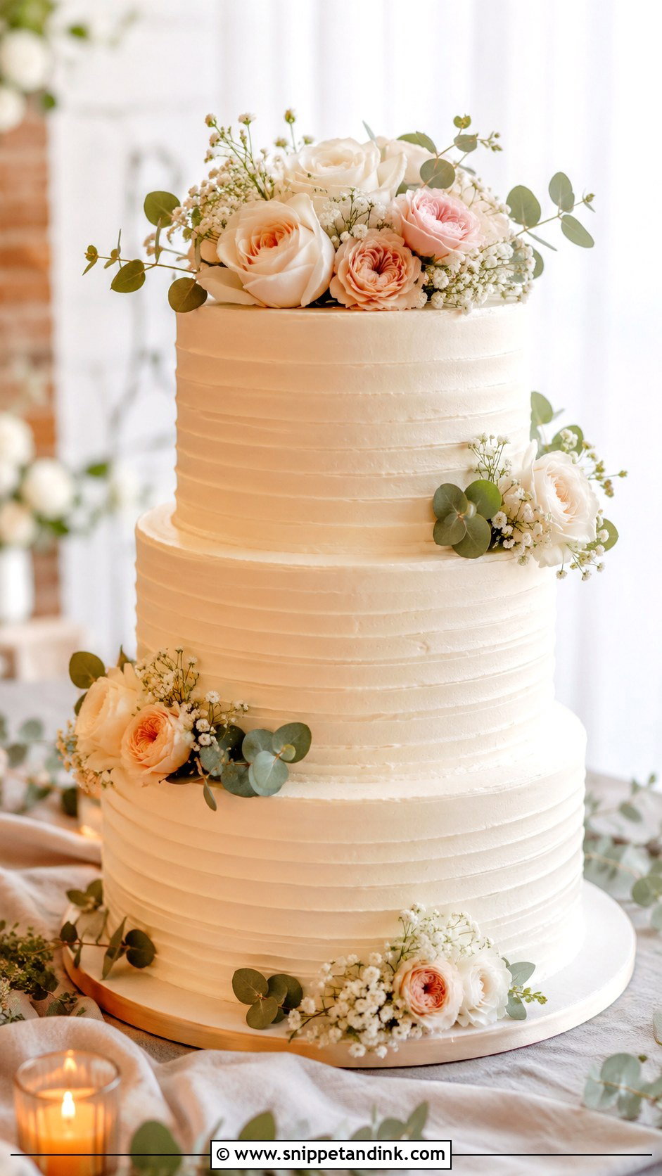 Buttercream Wedding Cake Photo - Snippet and Ink - 20 Wedding Cake Couple Photos