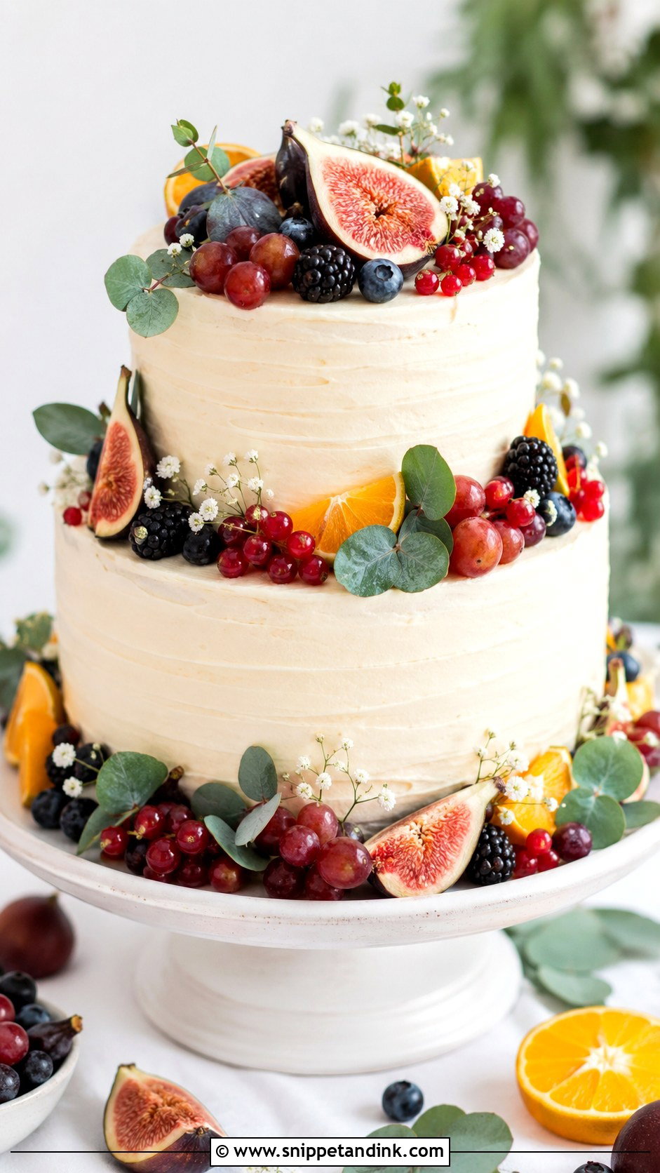 Buttercream Wedding Cake With Fresh Fruit - Snippet and Ink - 20 Simple Buttercream Wedding Cake Designs