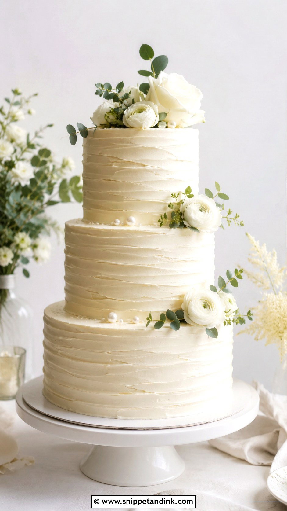 Buttercream Wedding Cake With Texture - Snippet and Ink - 20 Most Beautiful Wedding Cakes