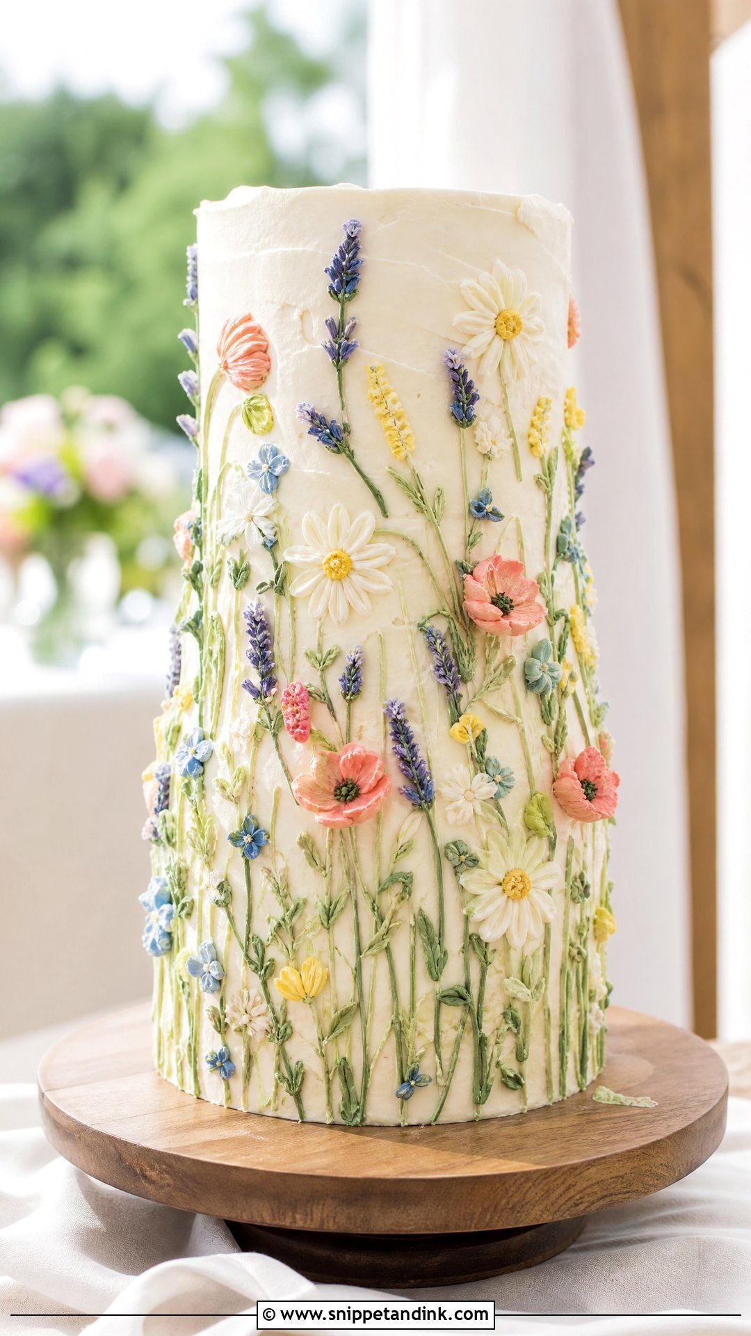 Buttercream Wildflower Wedding Cake - Snippet and Ink - 25 Buttercream Flower Cake Ideas for Wedding