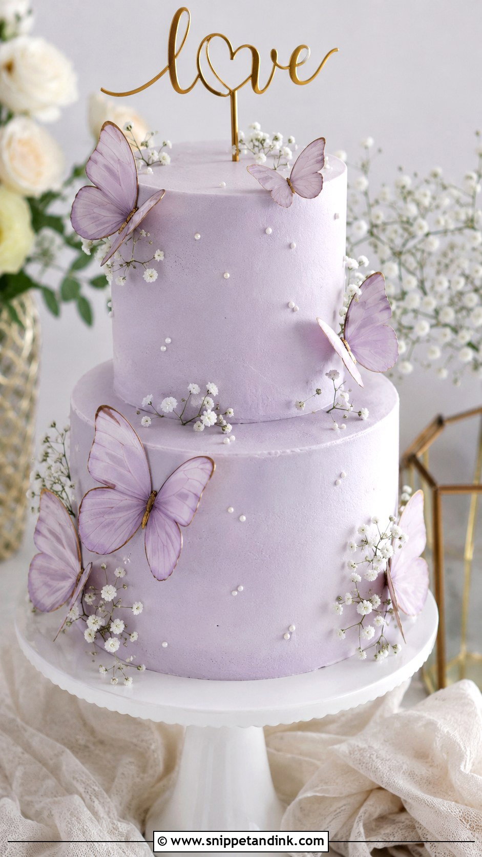 Butterfly Anniversary Cake - Snippet and Ink - 20 Couple Anniversary Cake Ideas