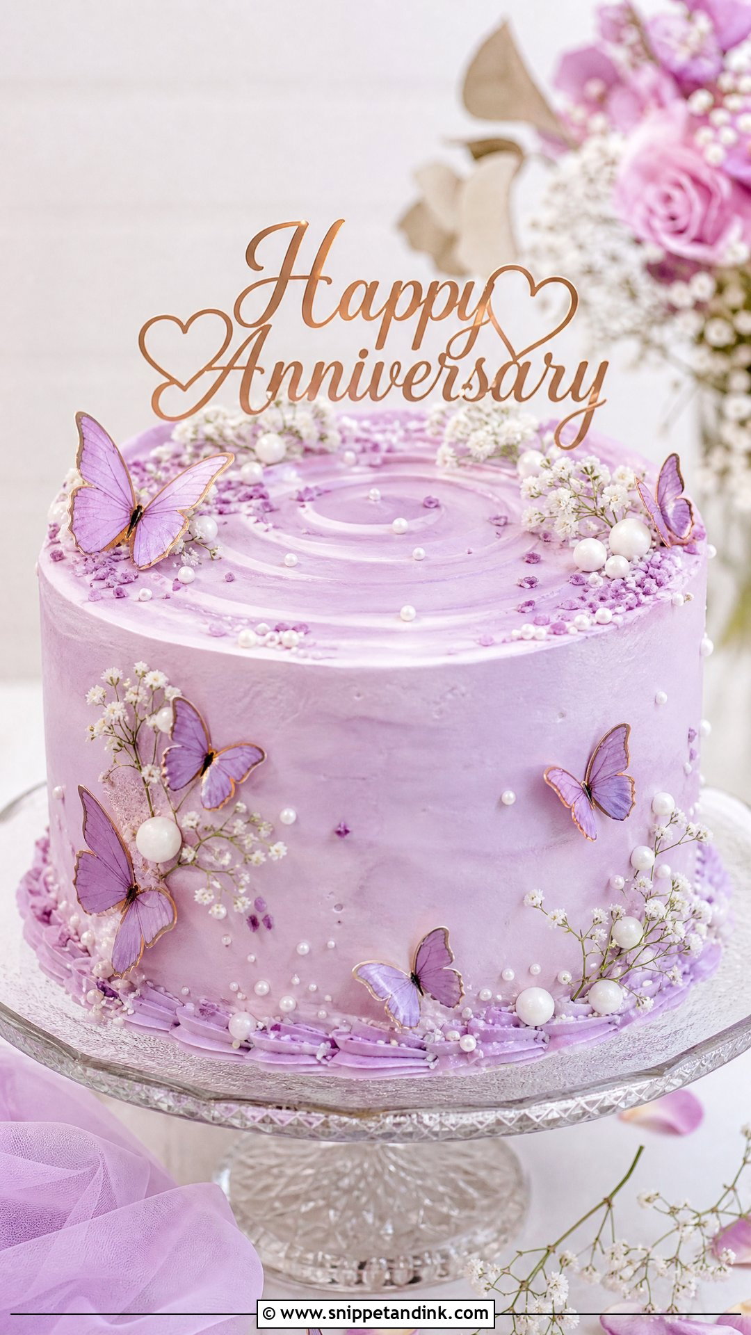Butterfly Anniversary Cake - Snippet and Ink - 35 Happy Anniversary Cakes