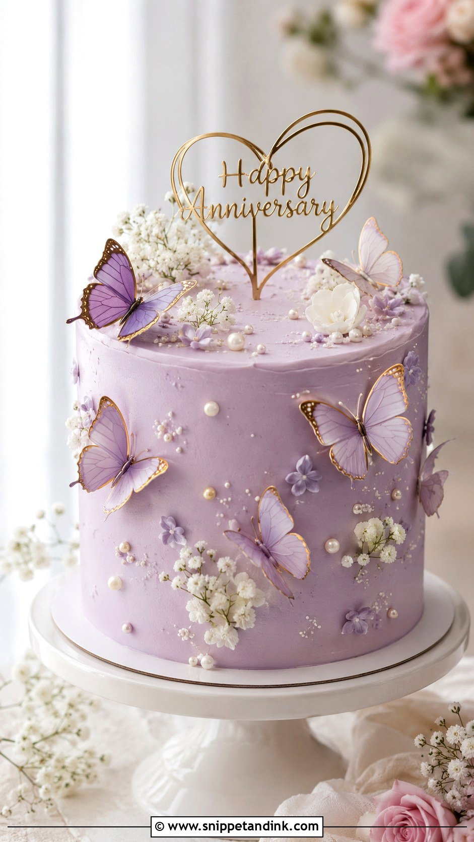Butterfly Anniversary Cake - Snippet and Ink - 20 Anniversary Cake Snapchat Story Ideas