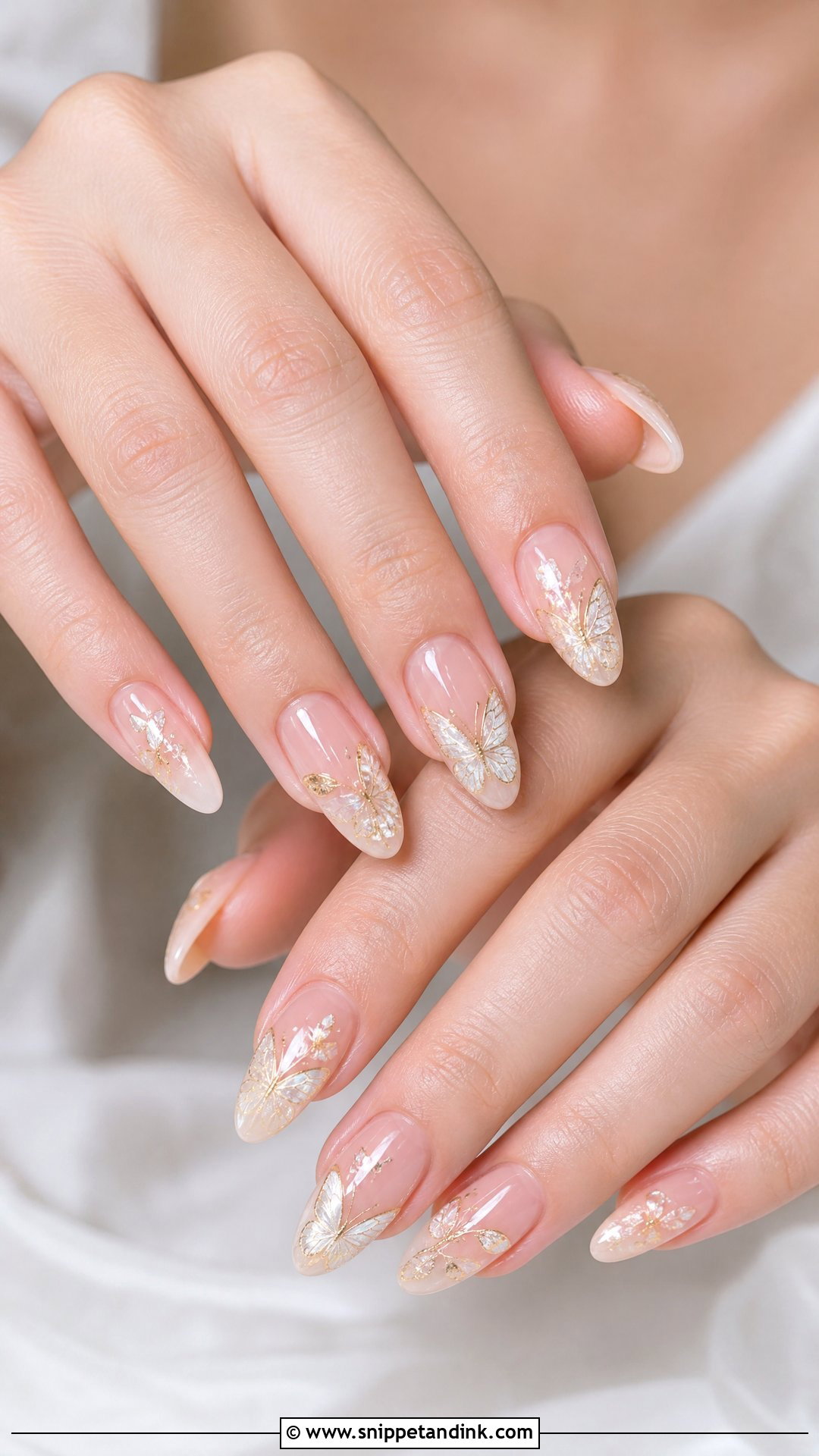 Butterfly Bridal Nails - Snippet and Ink - 25 Fun Bridal Nails