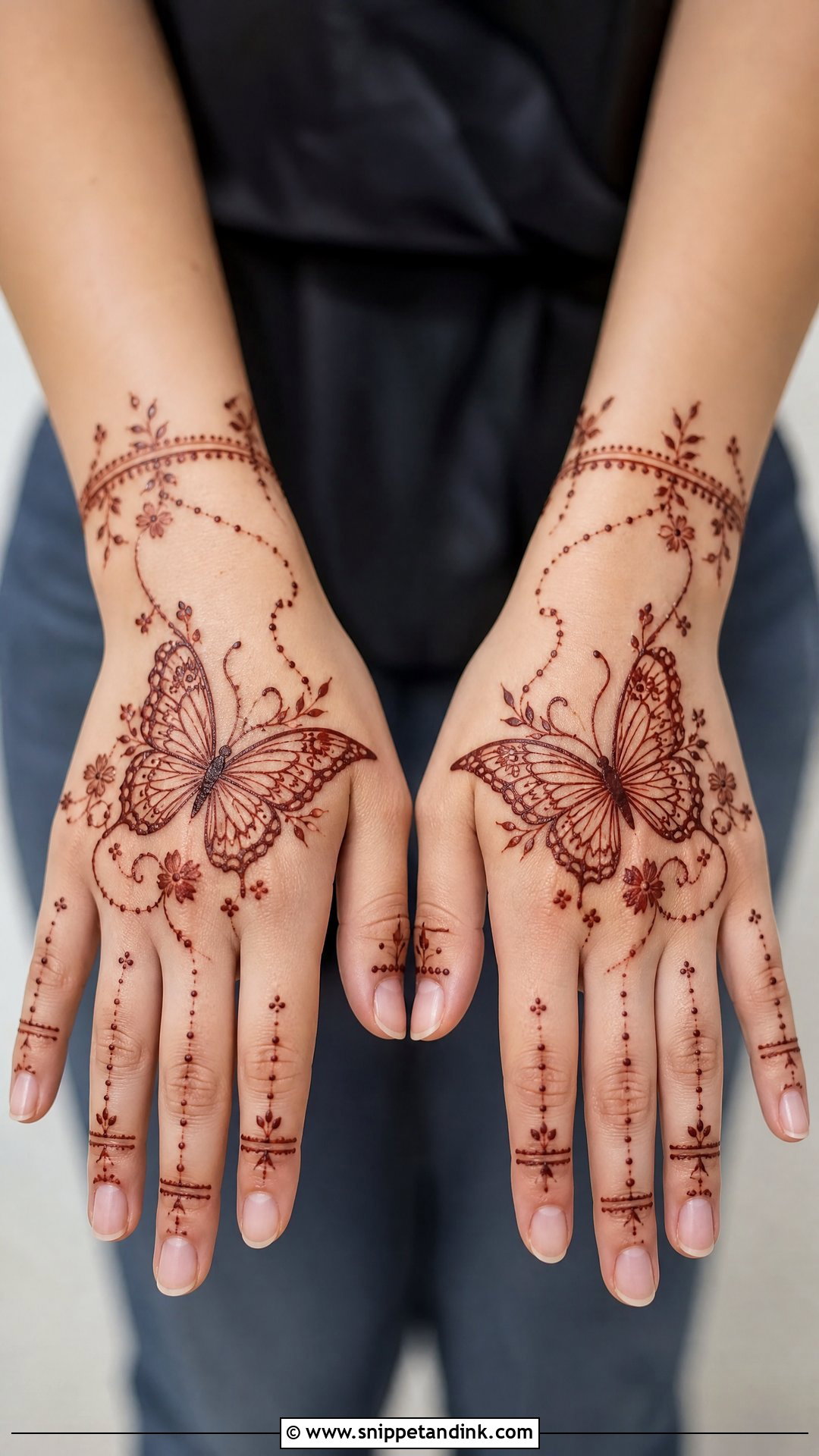 Butterfly Mehndi Design - Snippet and Ink - 35 Unique Mehndi Designs