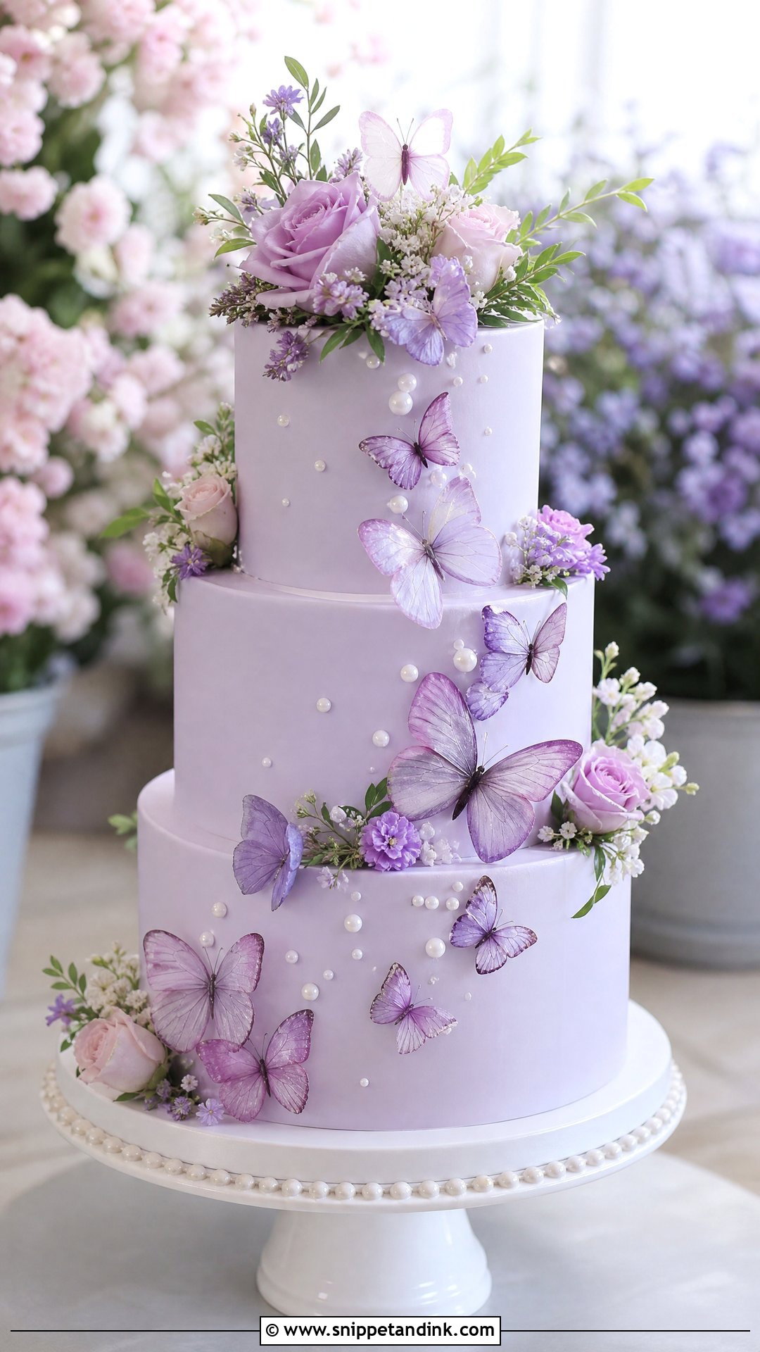 Butterfly Wedding Cake - Snippet and Ink - 20 Whimsical Wedding Cakes