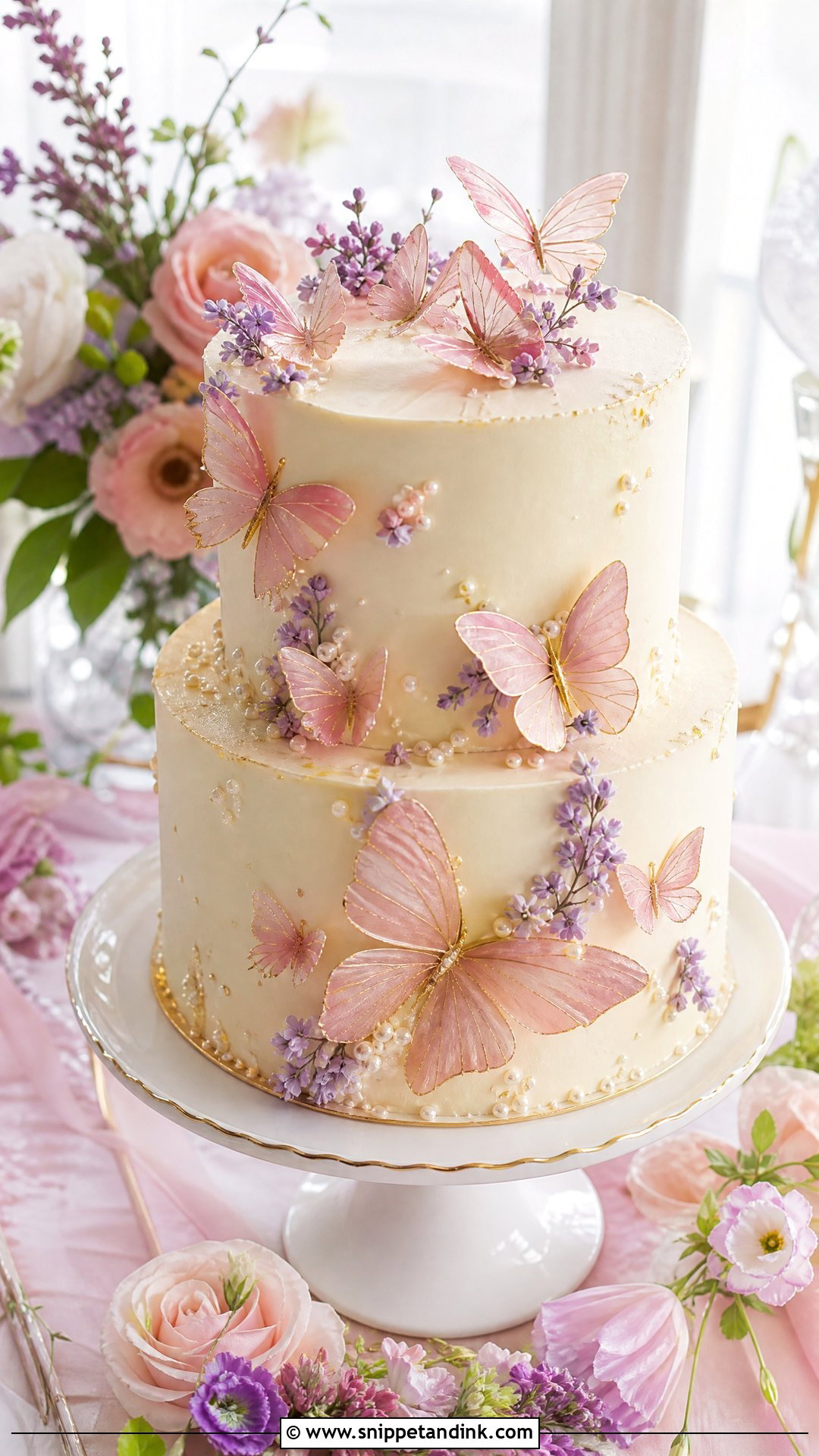 Butterfly Wedding Cake - Snippet and Ink - 25 Lady Cake Ideas for Wedding