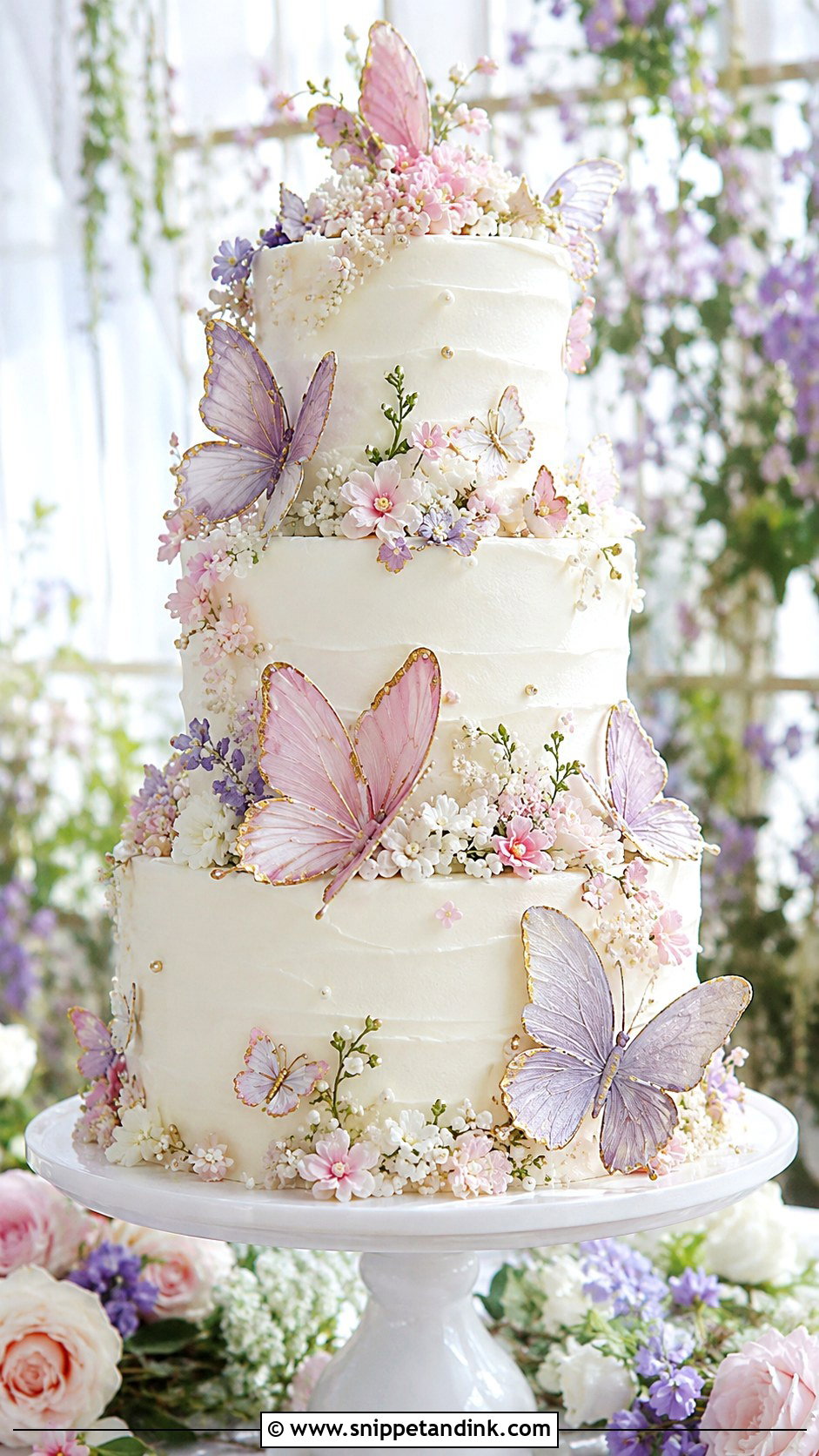 Butterfly Wedding Cake - Snippet and Ink - 20 Enchanted Cake Ideas for Wedding