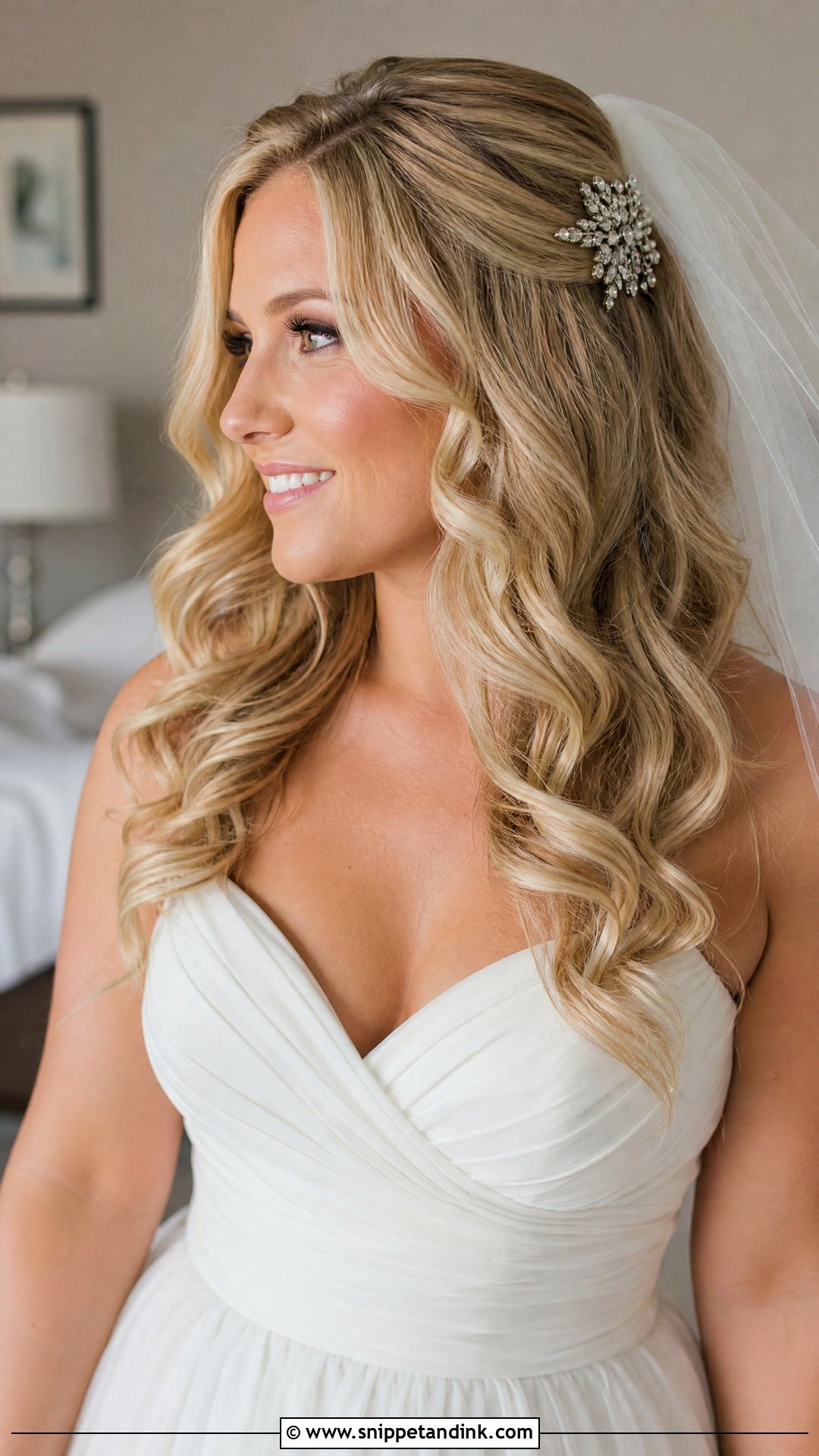 Buttery Blonde Loose Curls - Snippet and Ink - 20 Blonde Hair Bride Ideas