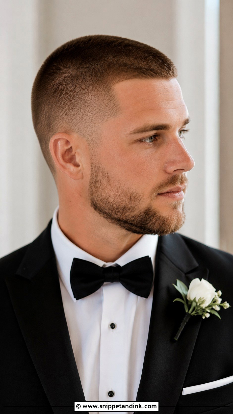 Buzz Cut Wedding Hairstyle For Groom - Snippet and Ink - 15 Wedding Hairstyles for Groom