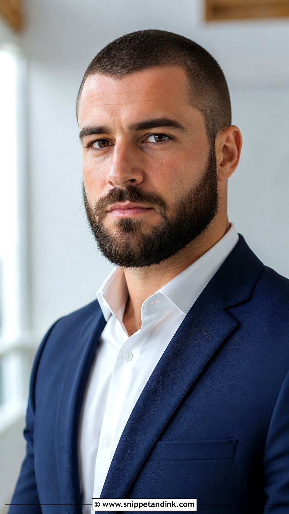 Buzz Cut With Beard - Snippet and Ink - 25 Groom Haircut Ideas