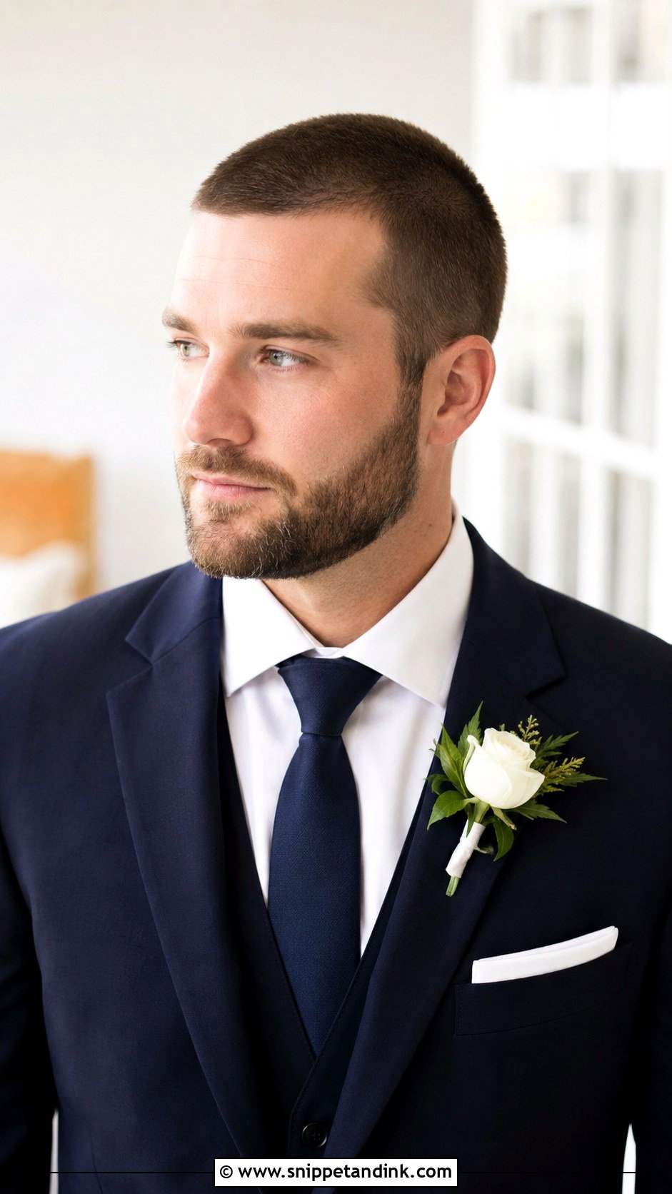 Buzz Cut With Beard - Snippet and Ink - 20 Groom Hair Ideas