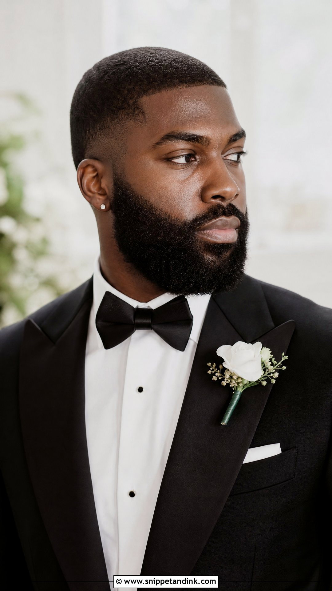 Buzz Cut With Full Beard - Snippet and Ink - 20 Groom Hairstyle Men Wedding with Beard Ideas