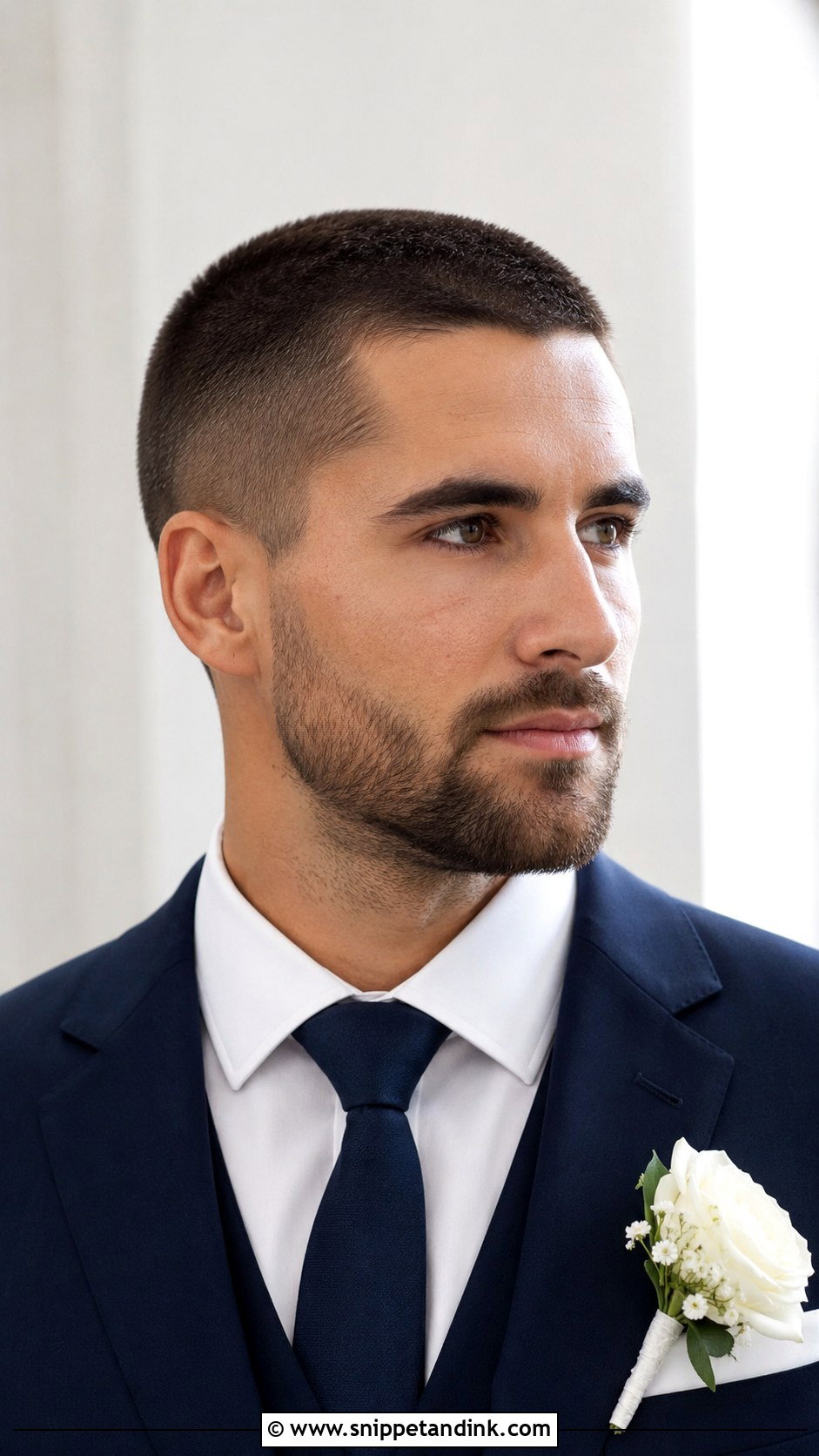Buzz Cut for Grooms - Snippet and Ink - 20 Mens Wedding Hairstyles