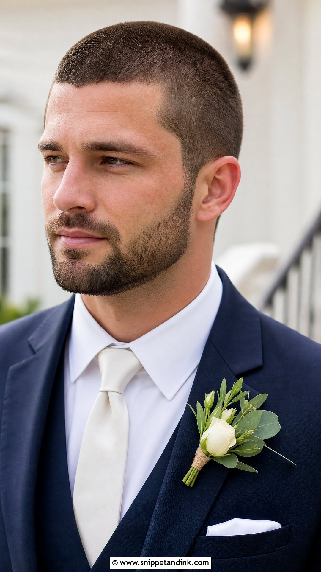 Buzz Cut for Grooms - Snippet and Ink - 20 Men’s Wedding Hair Ideas