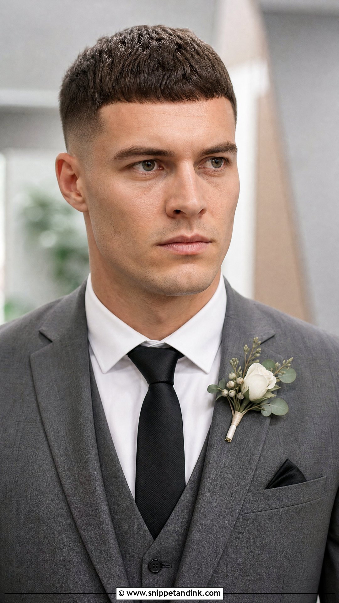 Caesar Cut - Snippet and Ink - 20 Groom Hair Styles