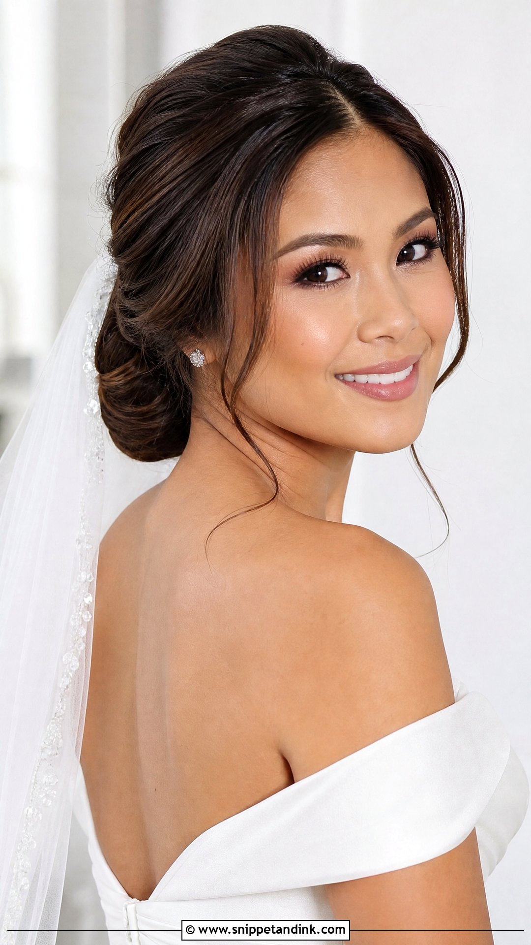 Caila Quinn Low Bun Wedding Hair - Snippet and Ink - 15 Caila Quinn Wedding Hair Ideas