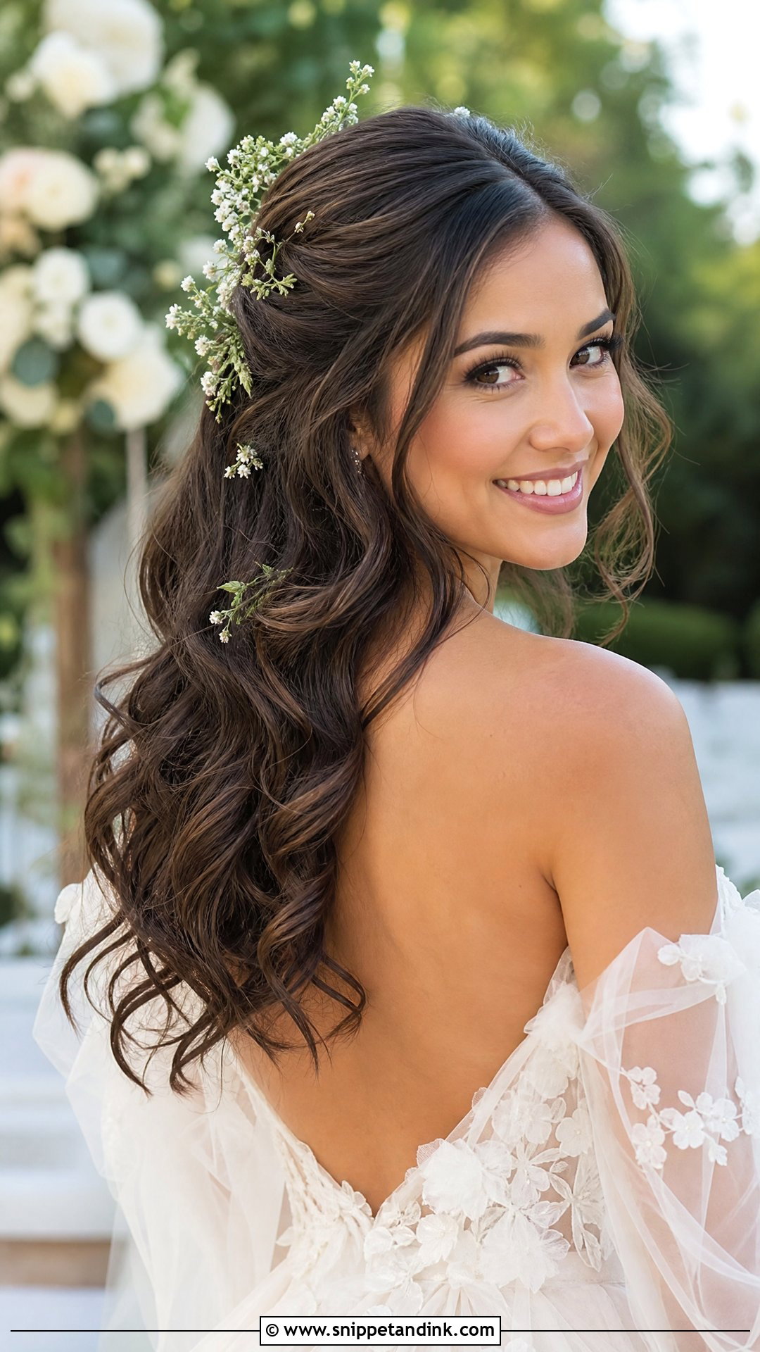 Caila Quinn Wedding Hair With Flowers - Snippet and Ink - 15 Caila Quinn Wedding Hair Ideas