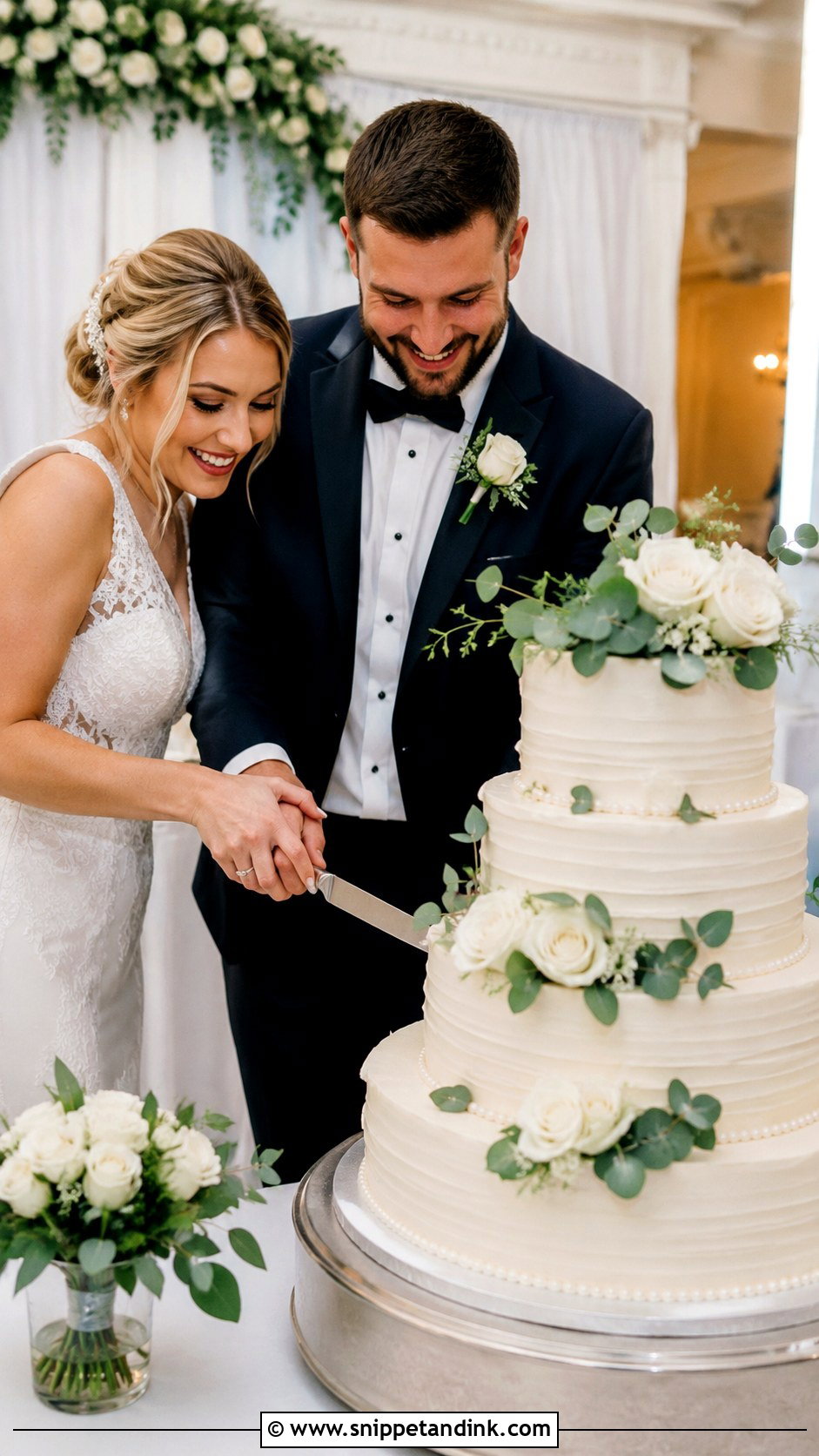 Cake Cutting Wedding Photo - Snippet and Ink - 20 Wedding Cake Couple Photos