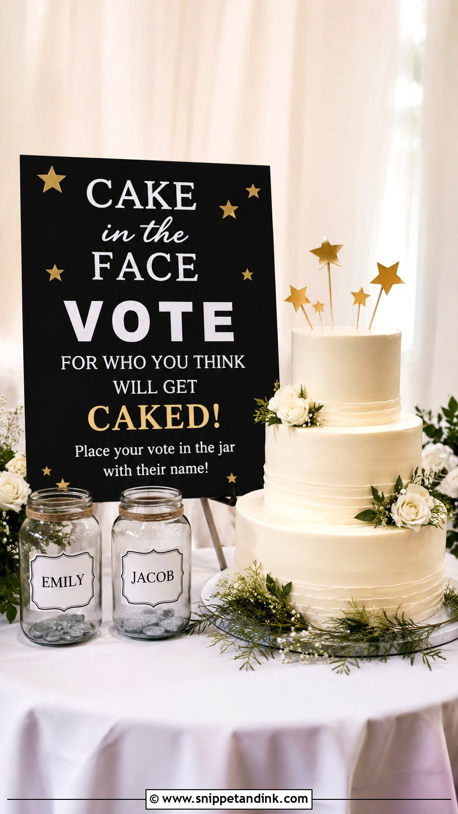 Cake In The Face Wedding Sign With Photo Booth Style - Snippet and Ink - 25 Cake in the Face Wedding Sign