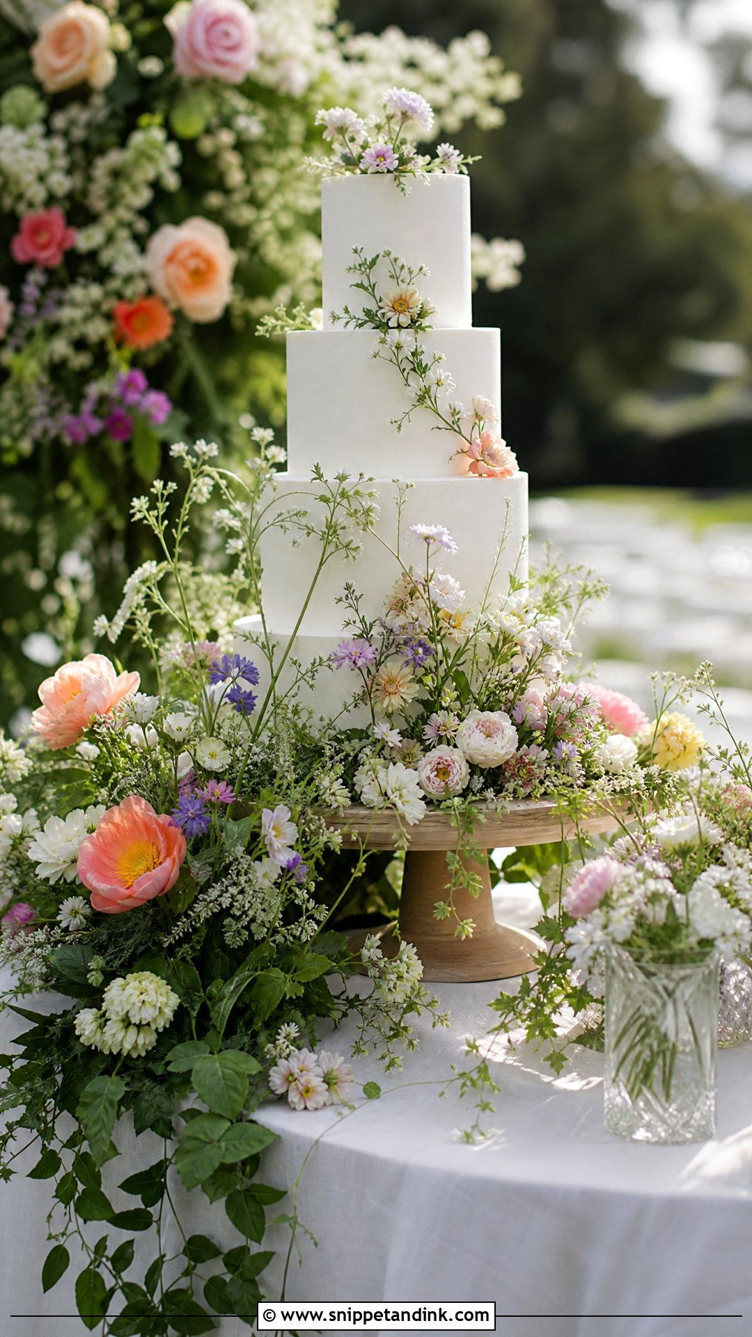 Cake Meadow Wedding Cake - Snippet and Ink - 20 Wedding Cake Aesthetic