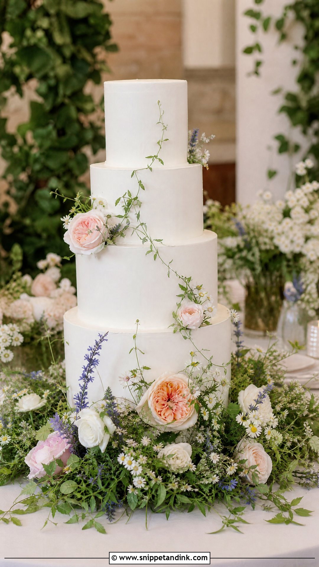 Cake Meadow Wedding Cake - Snippet and Ink - 30 Cake Bouquet Ideas for Wedding