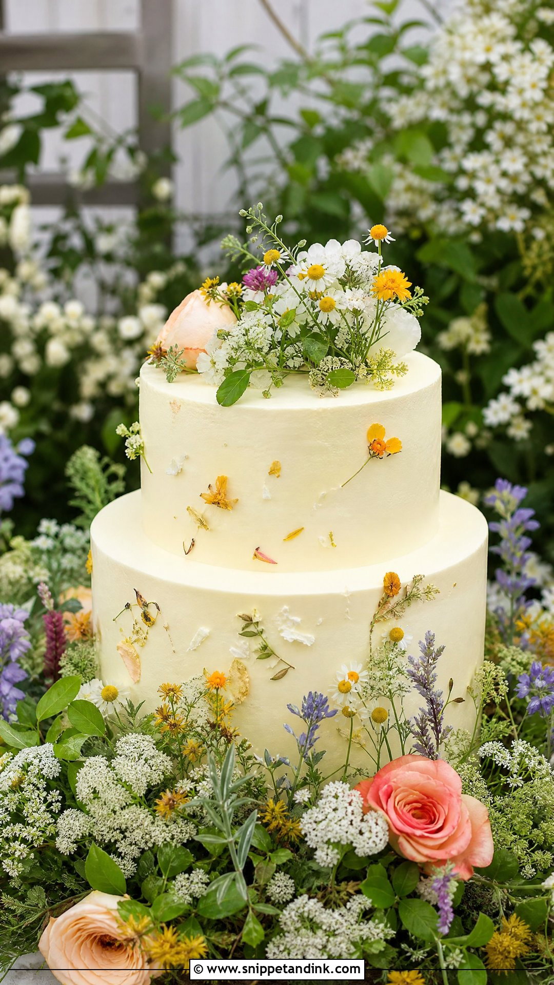 Cake Meadow Wedding Cake - Snippet and Ink - 30 Modern Wedding Cake Ideas