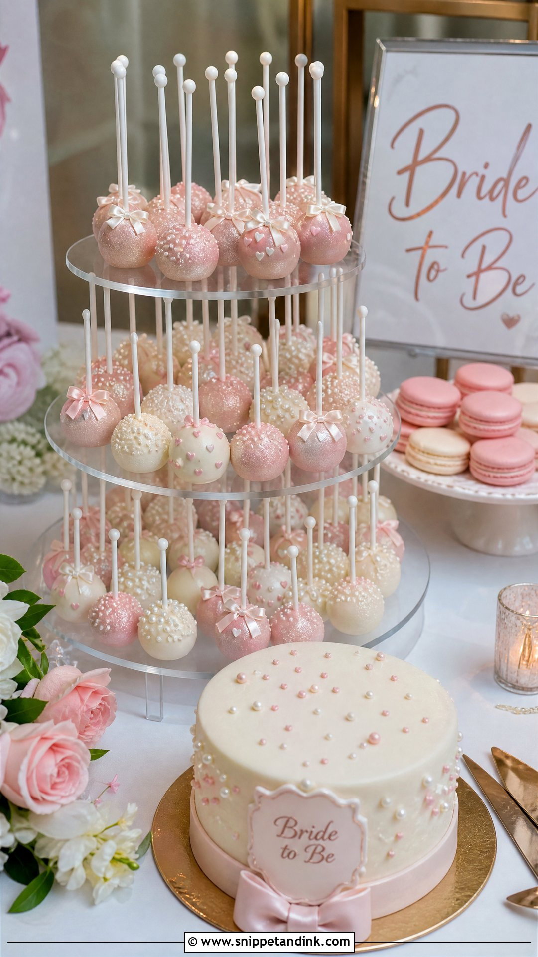 Cake Pop Bachelorette Cake - Snippet and Ink - 25 Bachelorette Cake Ideas for Wedding