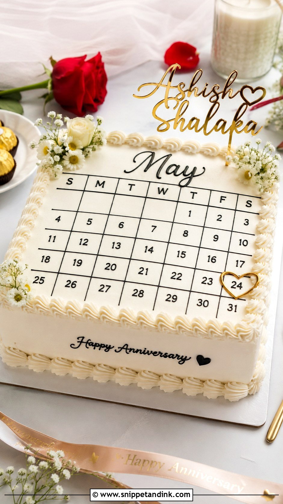 Calendar Anniversary Cake - Snippet and Ink - 20 Anniversary Cake Snapchat Story Ideas
