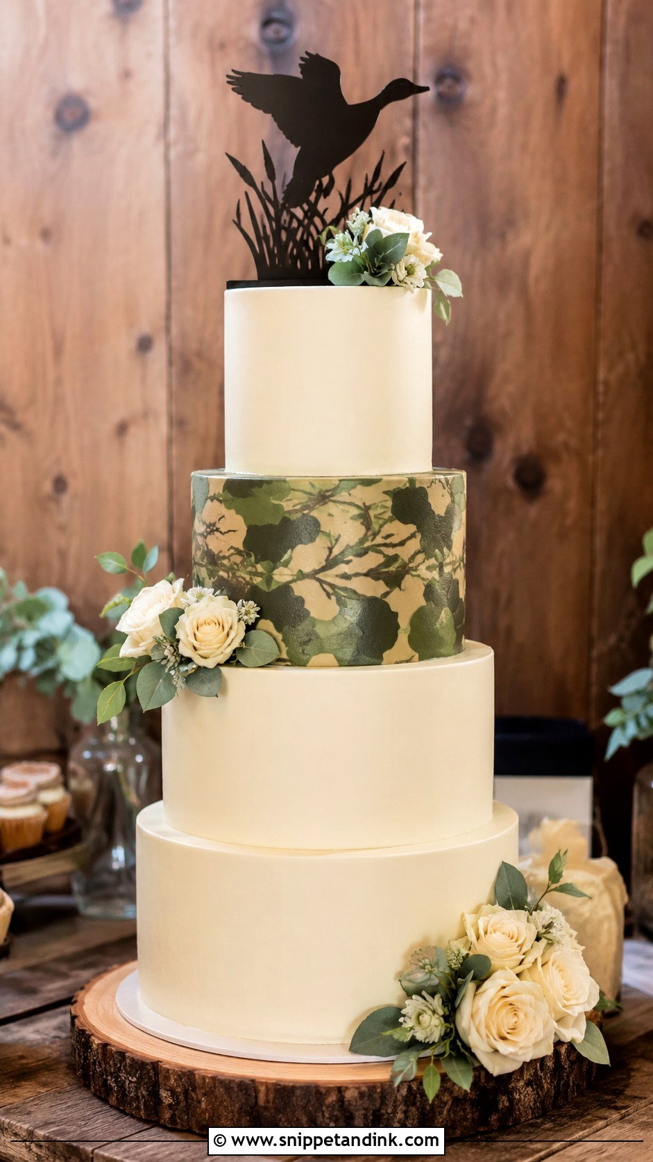 Camo Wedding Cake - Snippet and Ink - 20 Duck Hunting Wedding Cake Ideas