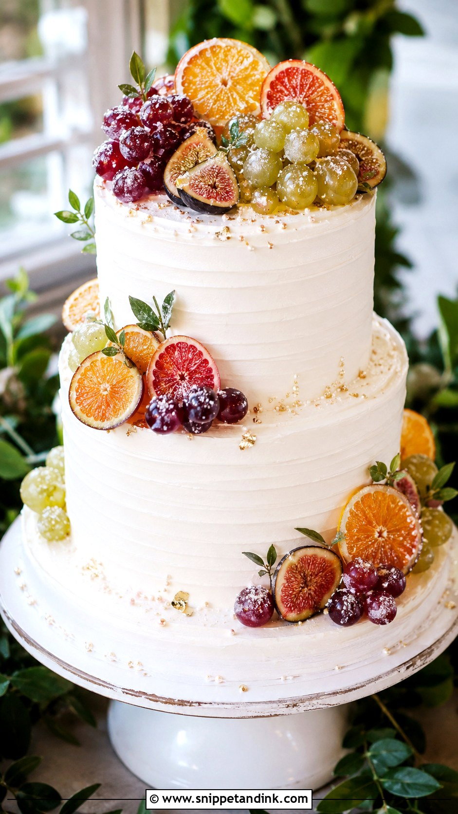 Candied Fruit Sparkle Wedding Cake - Snippet and Ink - 30 Sparkle Wedding Cake Ideas