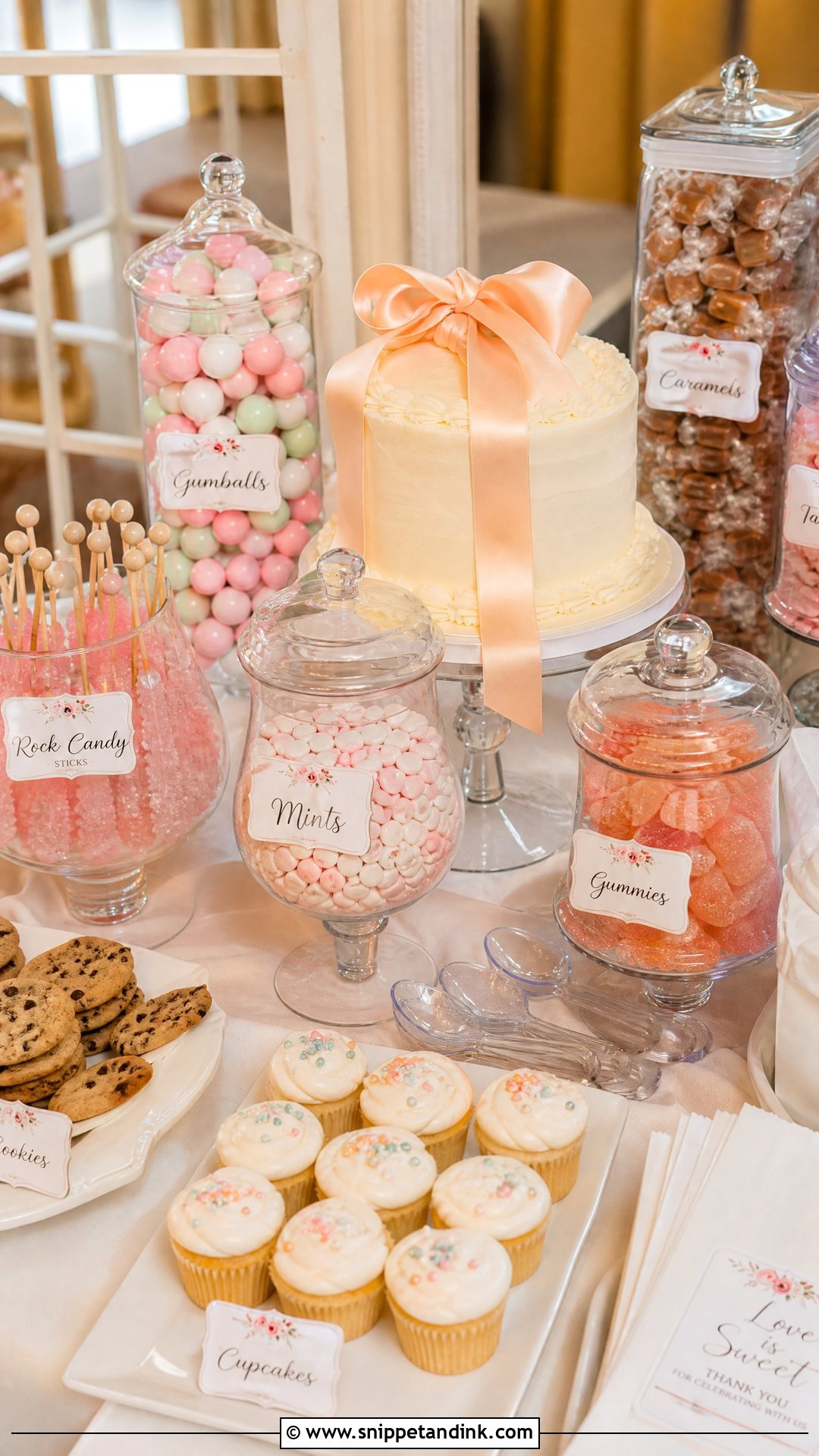 Candy Wedding Dessert Table - Snippet and Ink - 30 Wedding Dessert Table Ideas