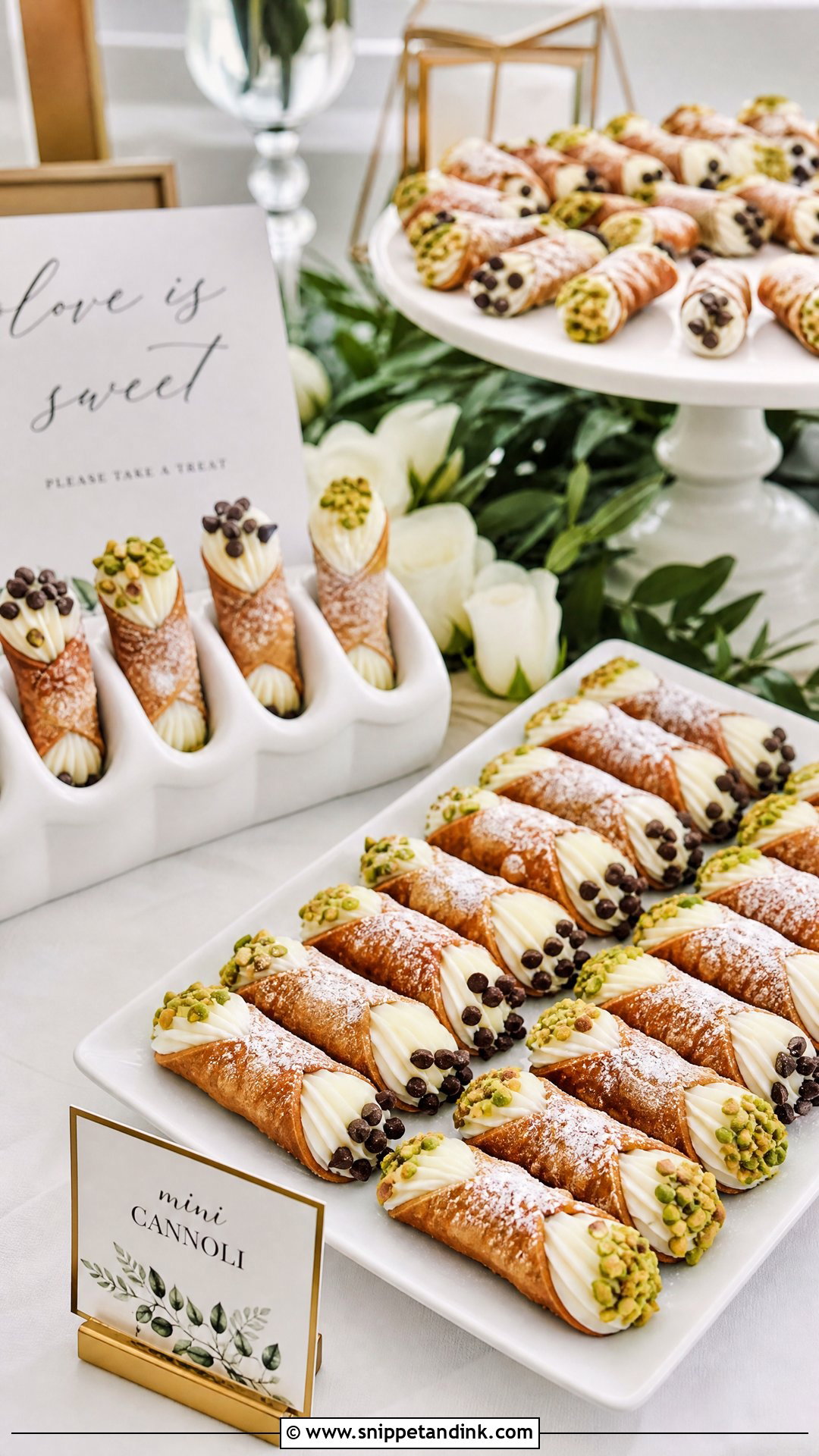 Cannoli Bar - Snippet and Ink - 20 Wedding Dessert Ideas