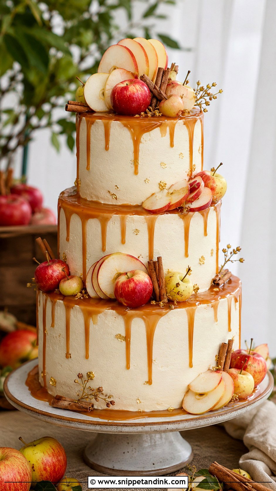 Caramel Apple Wedding Cake - Snippet and Ink - 20 Wedding Cakes for Fall