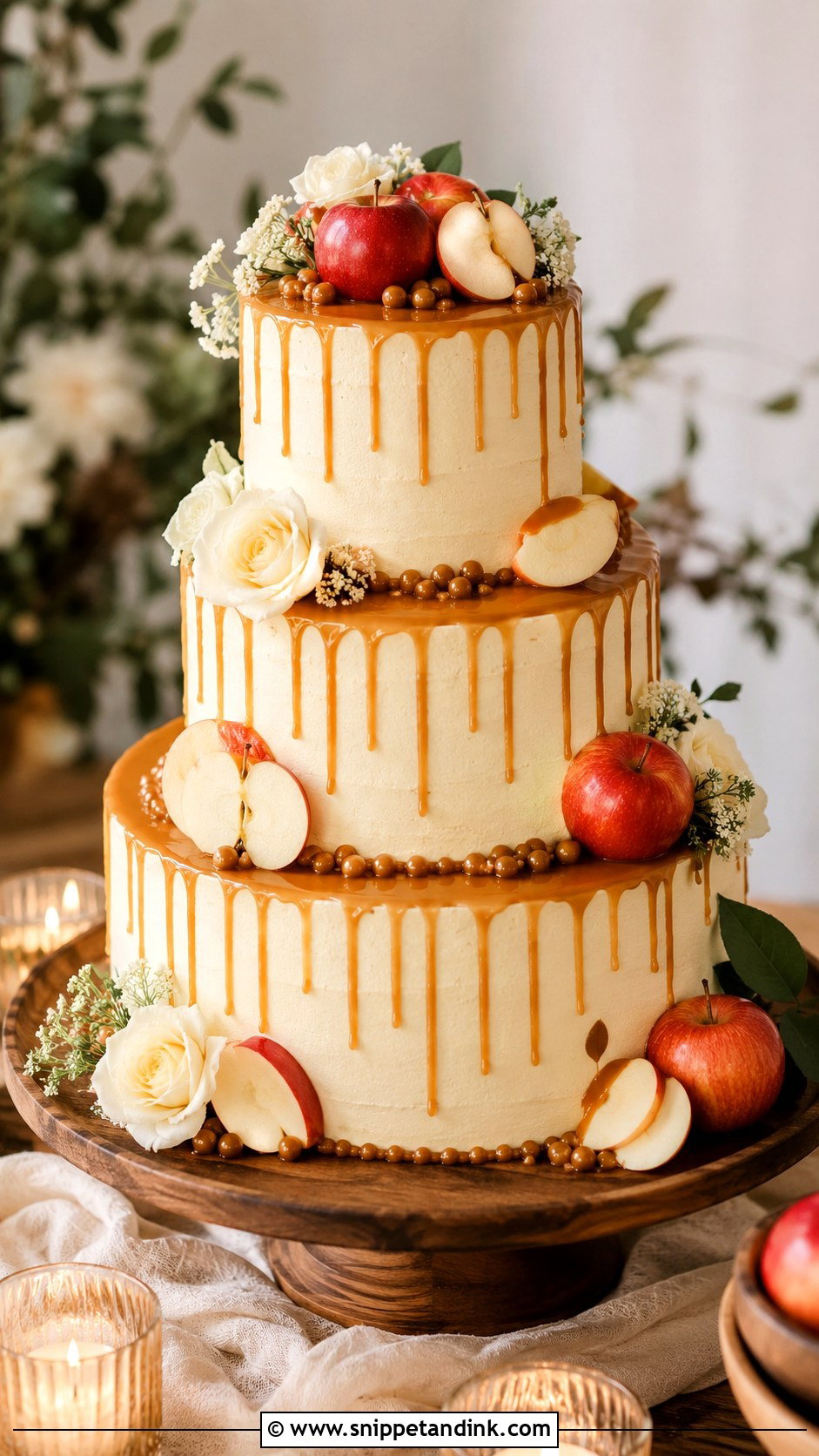 Caramel Apple Wedding Cake - Snippet and Ink - 20 Apple Wedding Cake Ideas