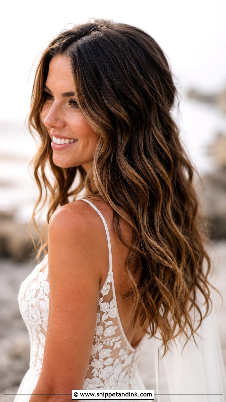 Caramel Balayage for Brides - Snippet and Ink - 25 Wedding Hair Color Ideas