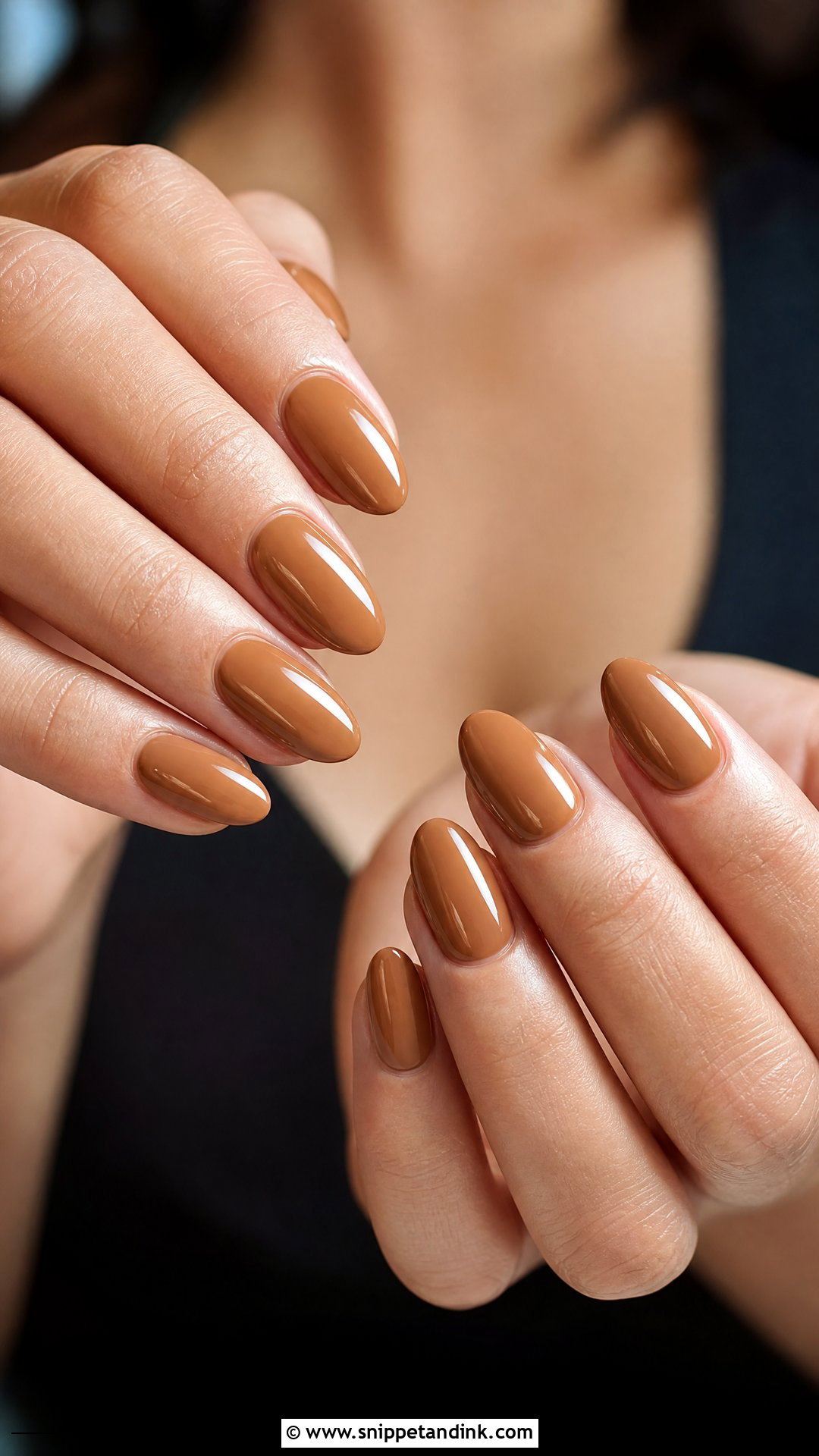 Caramel Bridesmaid Nails - Snippet and Ink - 25 Fall Bridesmaid Wedding Nails