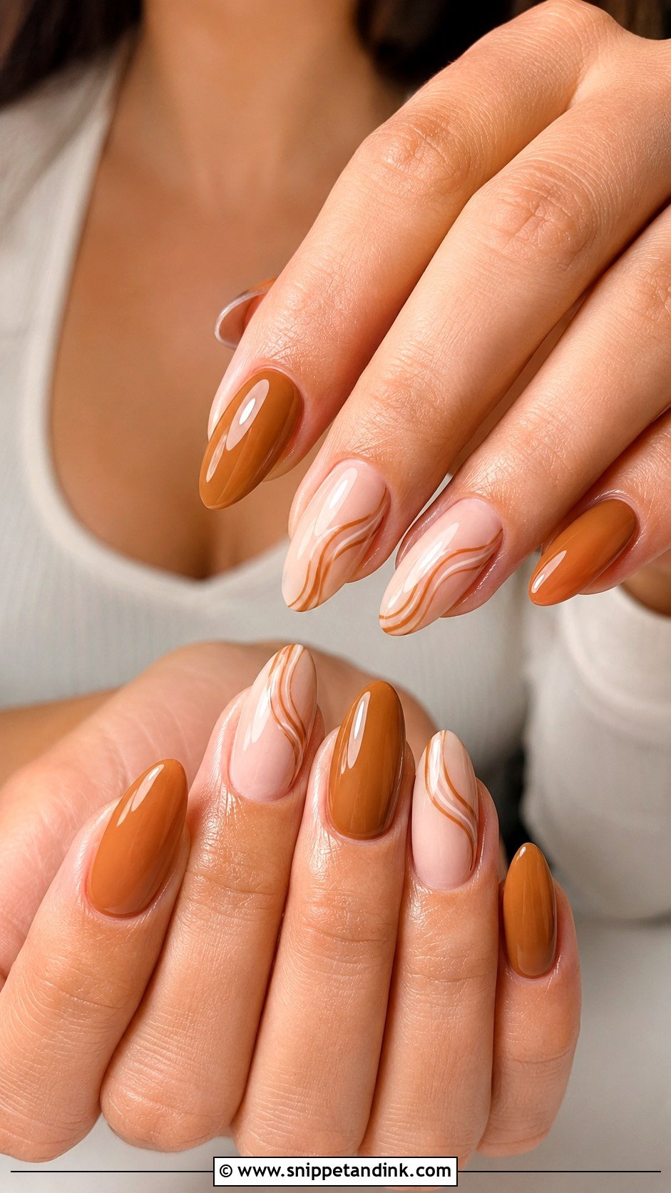 Caramel Fall Wedding Nails - Snippet and Ink - 30 Fall Wedding Nails