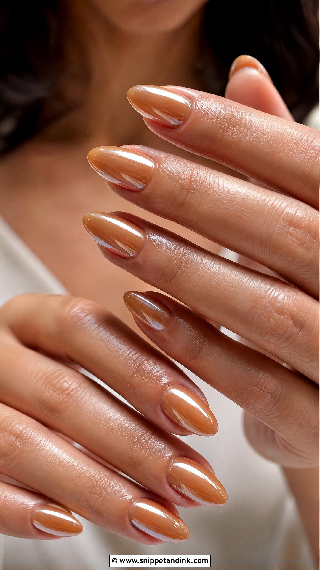 Caramel Glazed Fall Wedding Guest Nails - Snippet and Ink - 25 Fall Wedding Nails for Guest