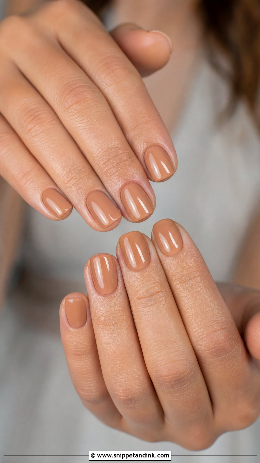 Caramel Nude Fall Bridal Nails - Snippet and Ink - 25 Fall Bridal Nails